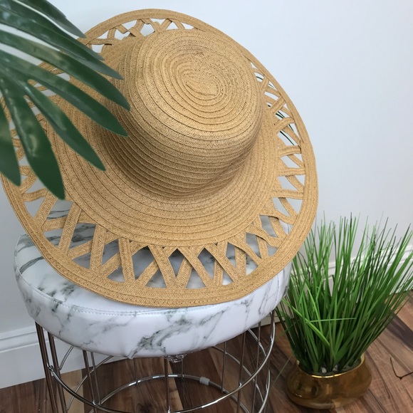 ‼️ Tan Weave Summer Beach Poolside Vacation Hat - Picture 6 of 8